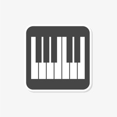 Piano Icon Flat Graphic Design - vector  Illustration
