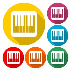 Piano Icon Flat Graphic Design - vector  Illustration