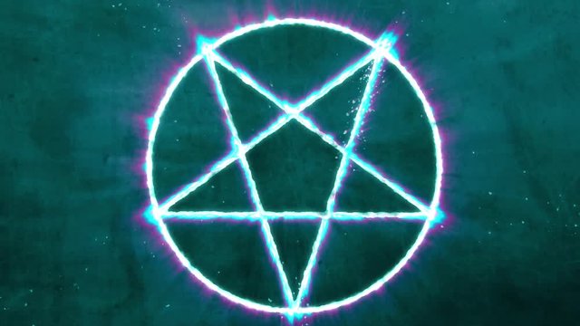 4K Inverted Pentagram Symbol Animation