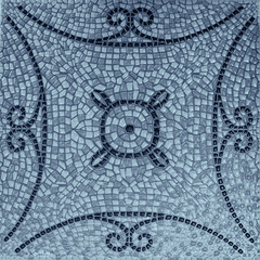 ceramic tile, blue abstract pattern
