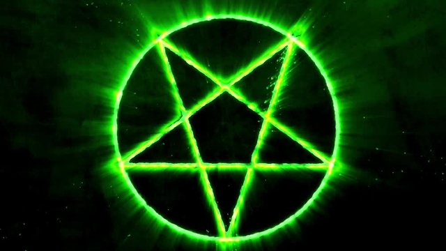 4K Inverted Pentagram Symbol Animation