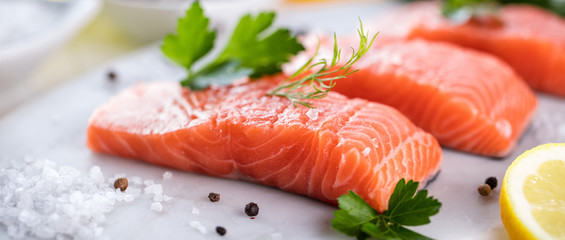Plat de filet de saumon frais bio