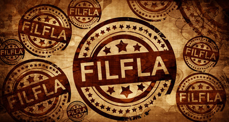 Filfla, vintage stamp on paper background