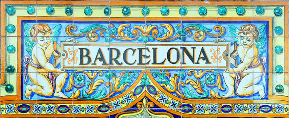 Fototapeta premium Mozaika Barcelona