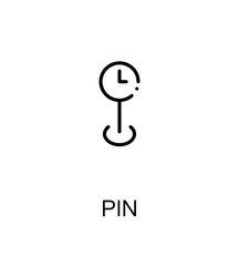 Pin flat icon