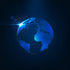 Abstract futuristic realistic earth 
