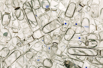 lot of ampoules on light background. medicines