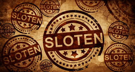 Sloten, vintage stamp on paper background