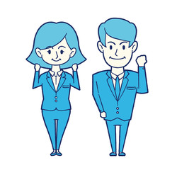 新社会人　男女　デザイン　単色