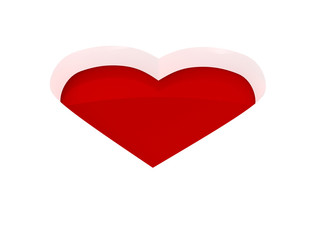 a lot of red hearts on white background Valentine's Day. 3d illustration