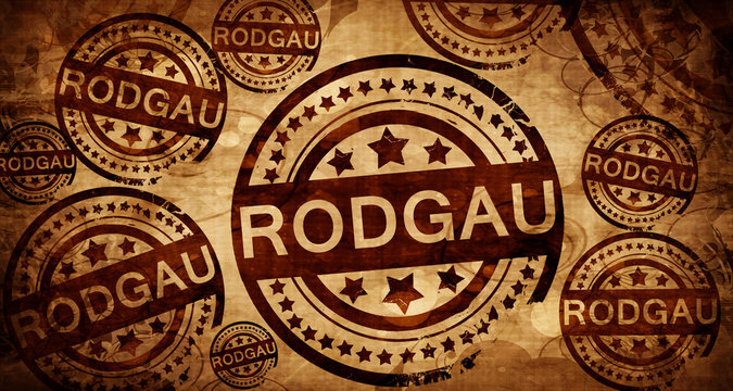 Rodgau, vintage stamp on paper background
