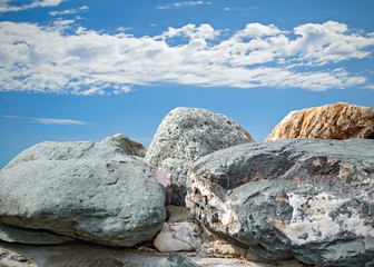 Natural stones against the sky