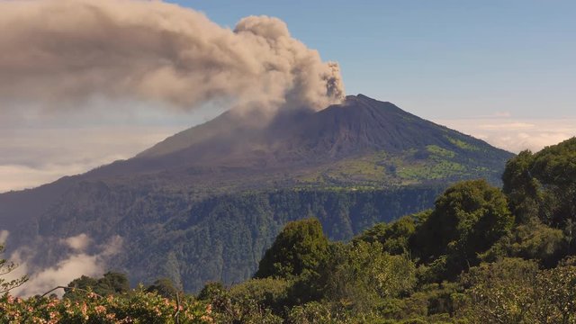eruption of turrialba volcano costa rica smoking  05/01/2017