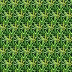 Marijuana background vector seamless patterns