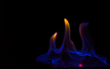 Fire blue light abstract background