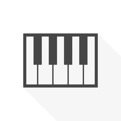Piano Icon Flat Graphic Design - Illustration