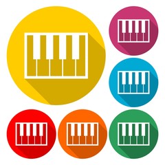 Piano Icon Flat Graphic Design - Illustration