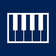 Piano Icon Flat Graphic Design - Illustration