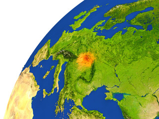 Country of Slovakia satellite view