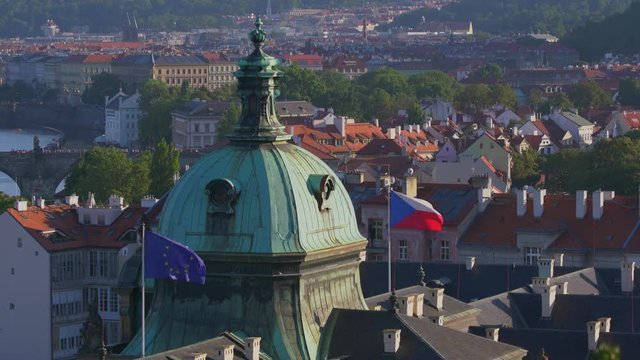 Straka Academy (Strakova akademie), view from Letna garden, Prague
