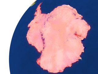 Country of Antarctica satellite view © harvepino