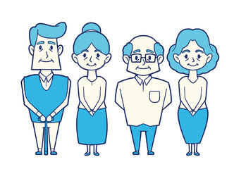 高齢者　デザイン　単色