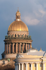 Obraz premium View of St. Isaac's Cathedral in St. Petersburg. Russia