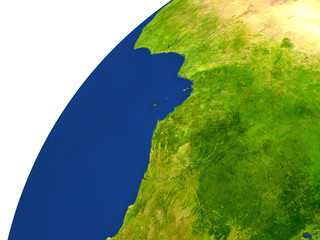 Country of Gabon satellite view
