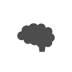 Isolated brain icon on white background illustration