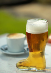 Boot shaped beer glass