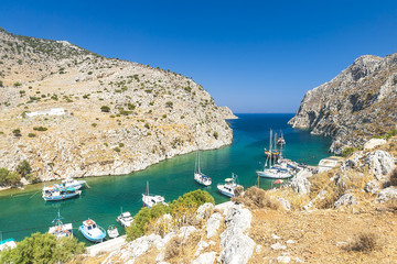 Fjord auf Kalymnos, Griechenland