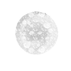 Abstract round background in shades of gray with splashes white. Winter watercolor circle