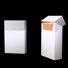 3d illustration of cigarette package