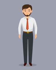 businessman character avatar isolated vector illustration design