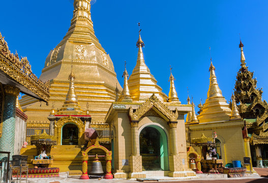 Sule Pagoda downtown Yangon in Myanmar