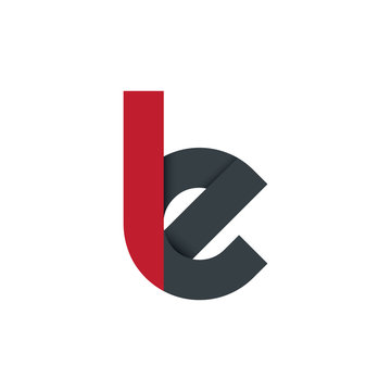 Initial Letter LE Rounded Lowercase Logo