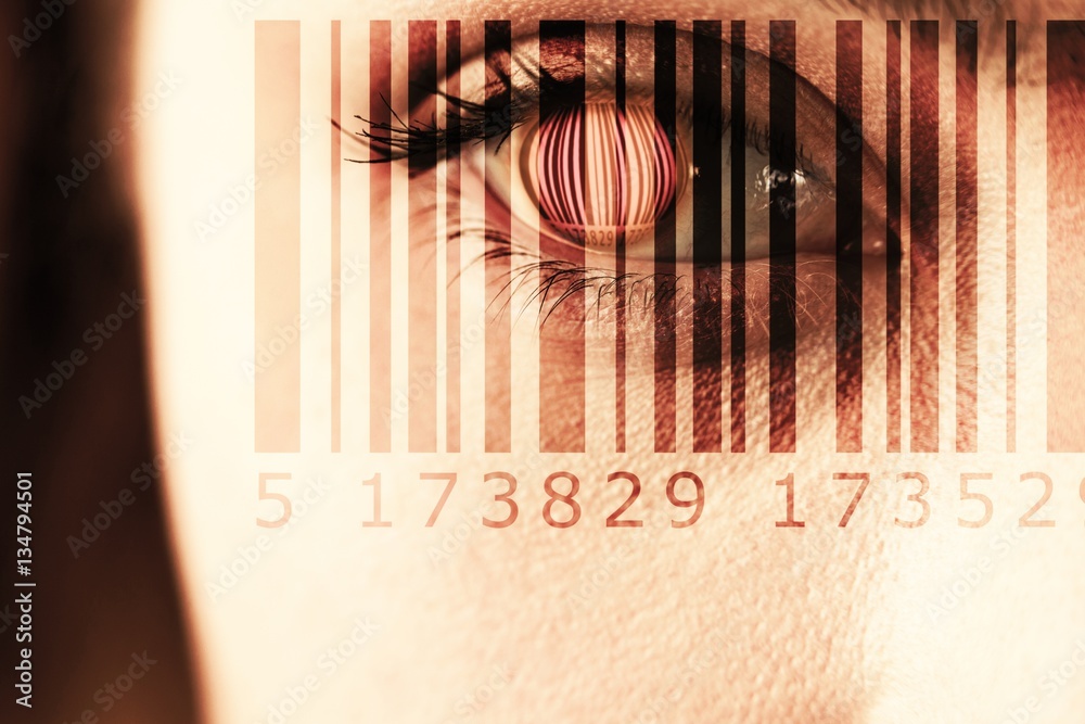 Poster composite image of composite image of bar code