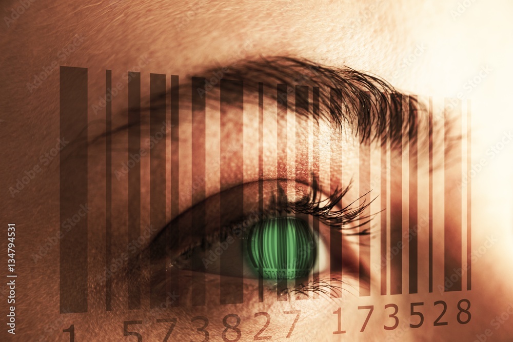 Poster composite image of composite image of bar code