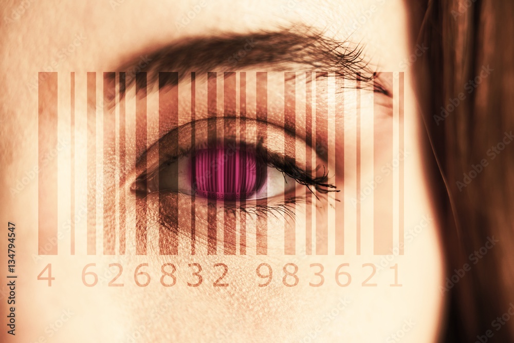 Poster composite image of composite image of bar code