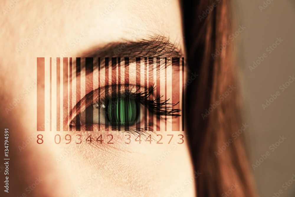 Poster composite image of composite image of bar code