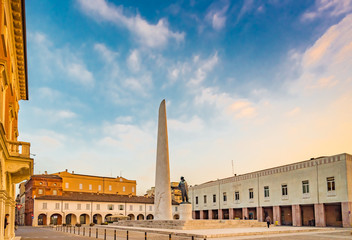 Fototapeta na wymiar square of a typical Italian town