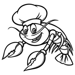 Crawfish Chef Illustration