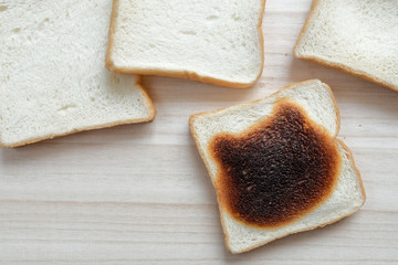 burn mark on bread