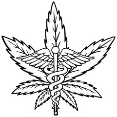 Fototapeta premium Medical Marijuana Icon Illustration