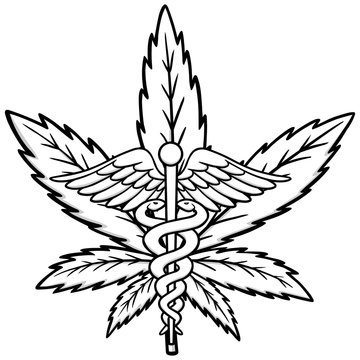 Medical Marijuana Icon Illustration