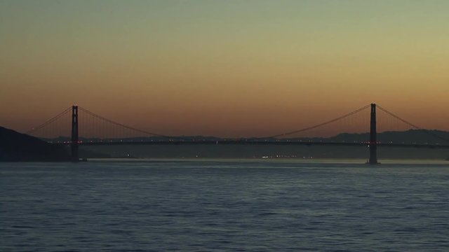 Sunrise over the Golden Gate Bridge in San Francisco