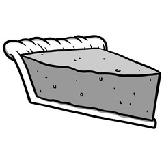 Pumpkin Pie Slice Illustration