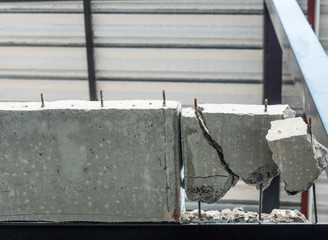 Broken cement sheet.