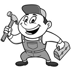 Speedy Handyman Illustration