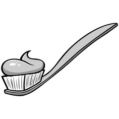Toothbrush with Paste Illustration